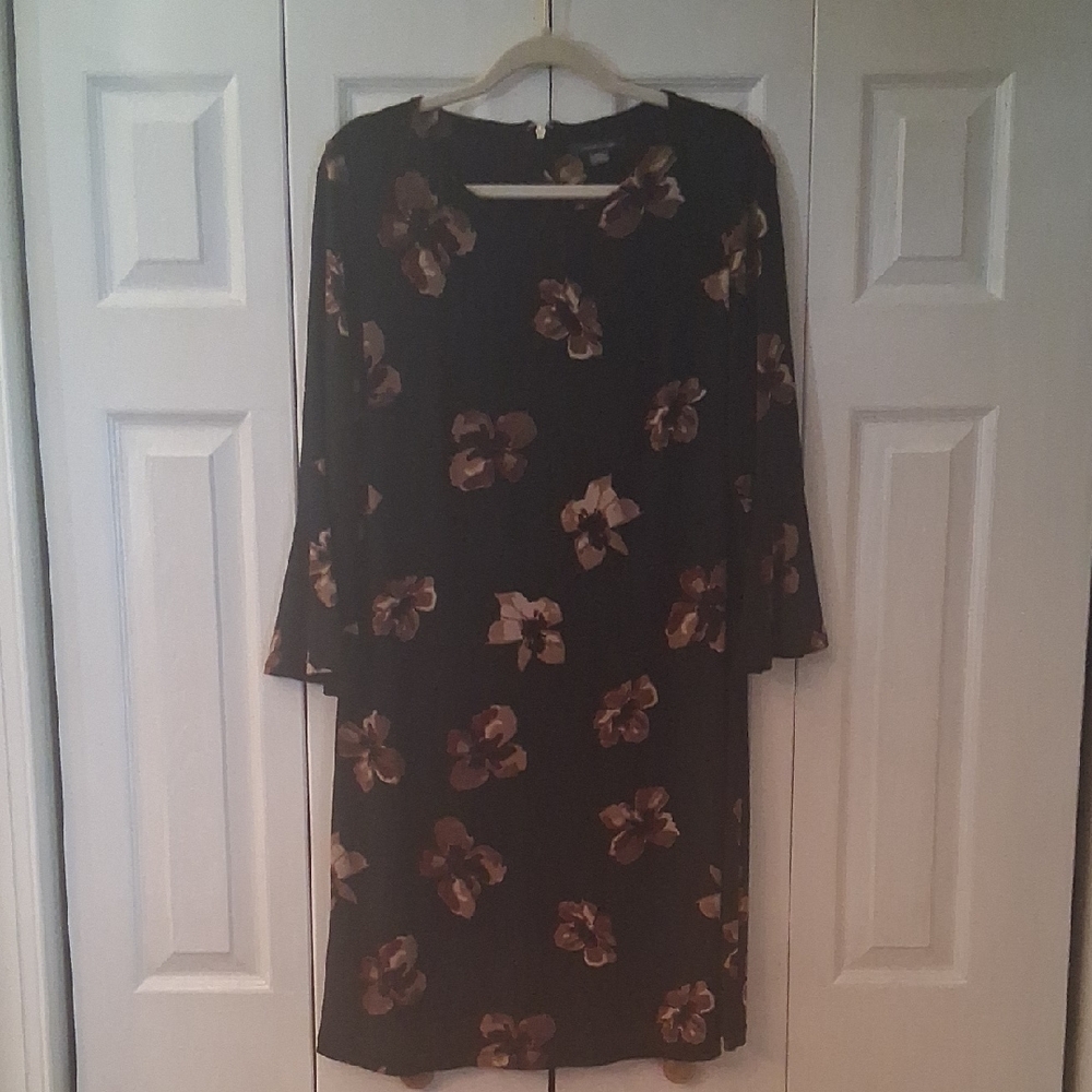 Tommy Hilfiger Black and Brown Floral Tunic